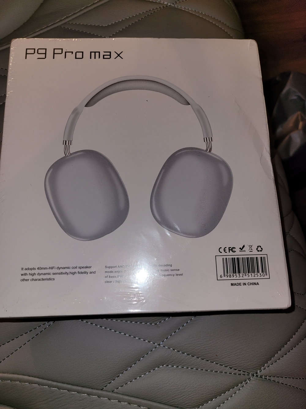 P9 Pro Max Silver Wireless Headphones - Unbranded